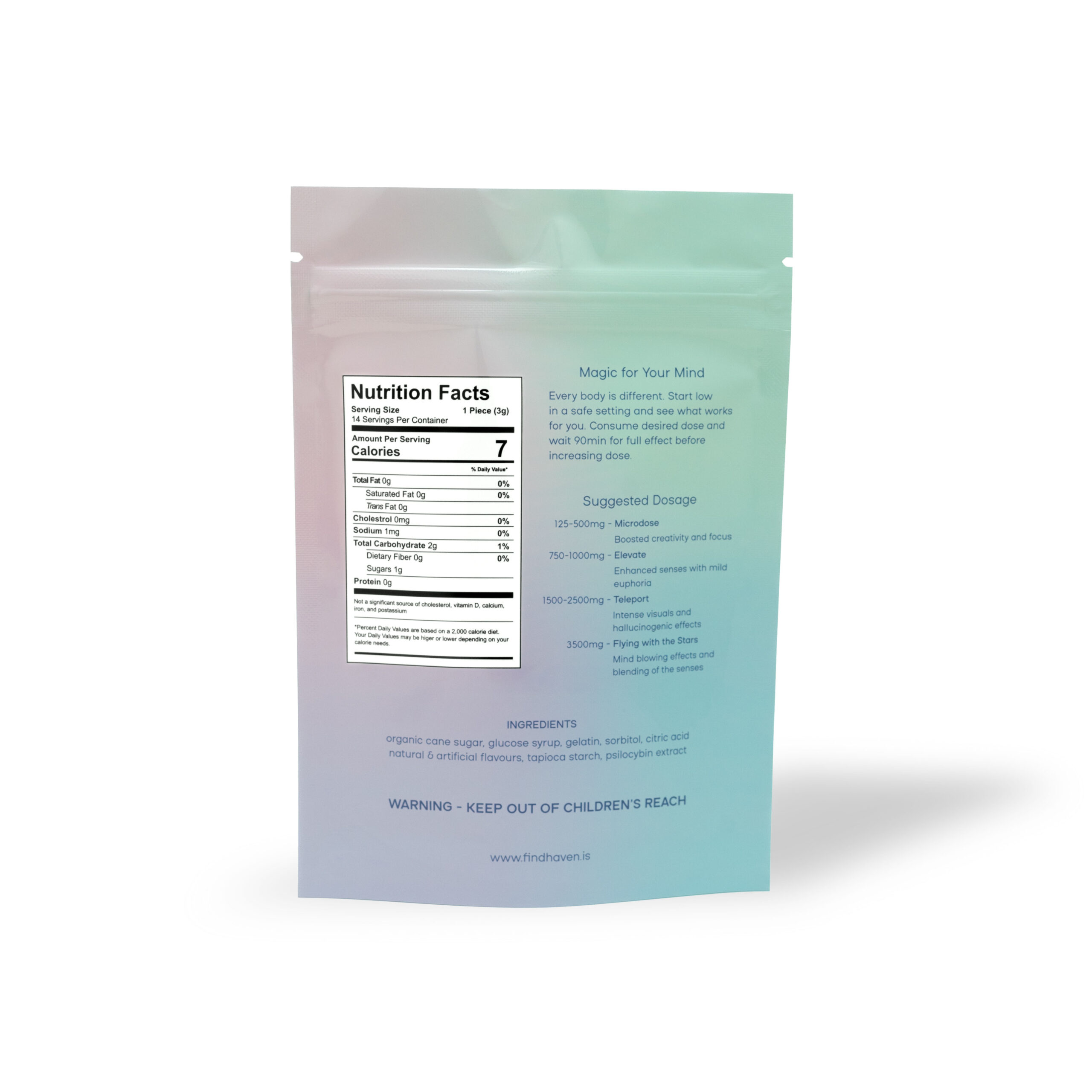 Haven - Psilocybin Gummies - Blue Raspberry & Grape (3500mg) - Image 3