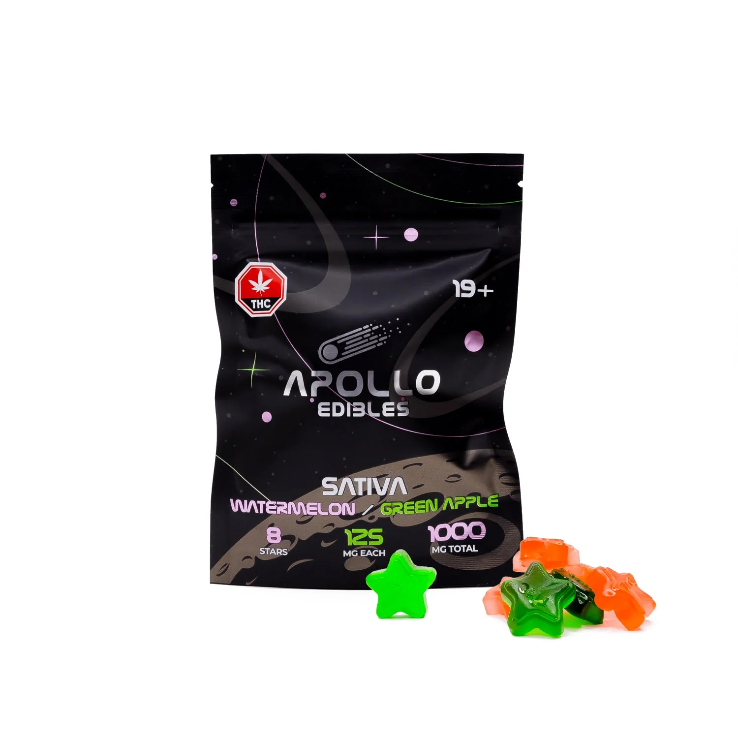 Apollo - Shooting Star Gummies (1000mg) - Watermelon / Green Apple (Sativa)
