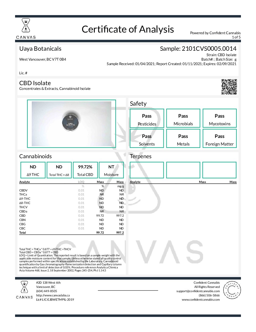 UAYA Tinctures 500mg - CBD Pet - Calm - Image 2
