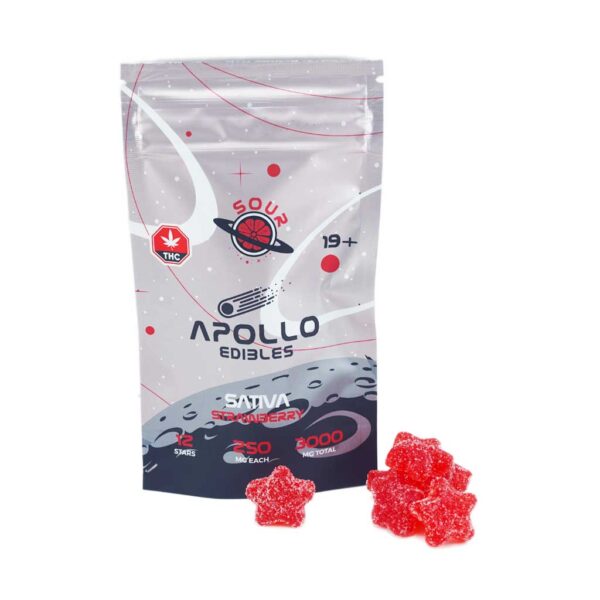 Apollo - Shooting Star Gummies (3000mg) - Sour Strawberry (Sativa)