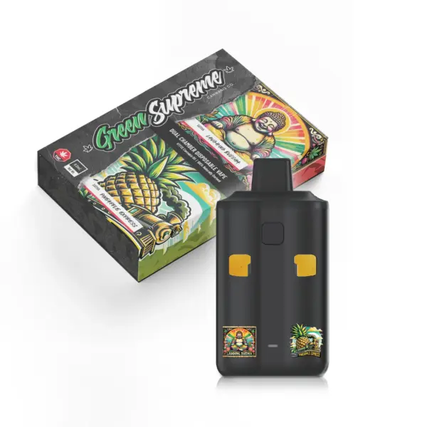 Green Supreme 6g Dual Chamber Vape Pen - Laughing Buddha x Pineapple Express