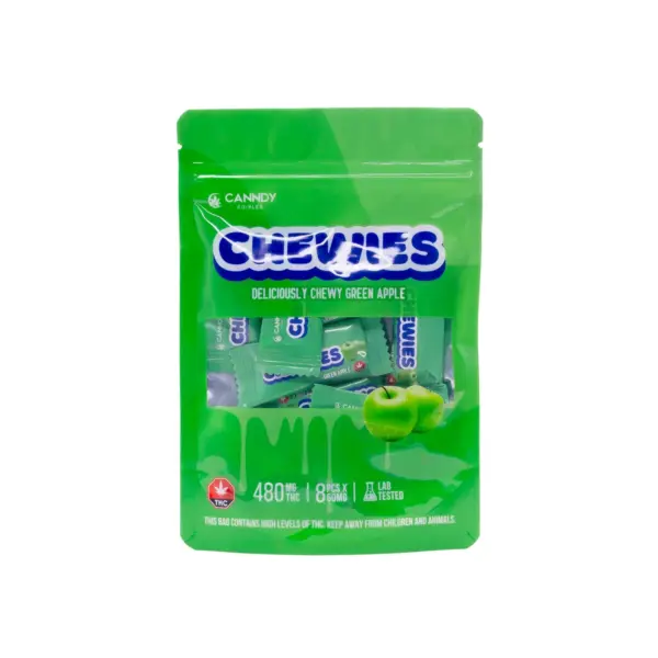 Canndy Edibles - Chewies (Green Apple 480mg THC)