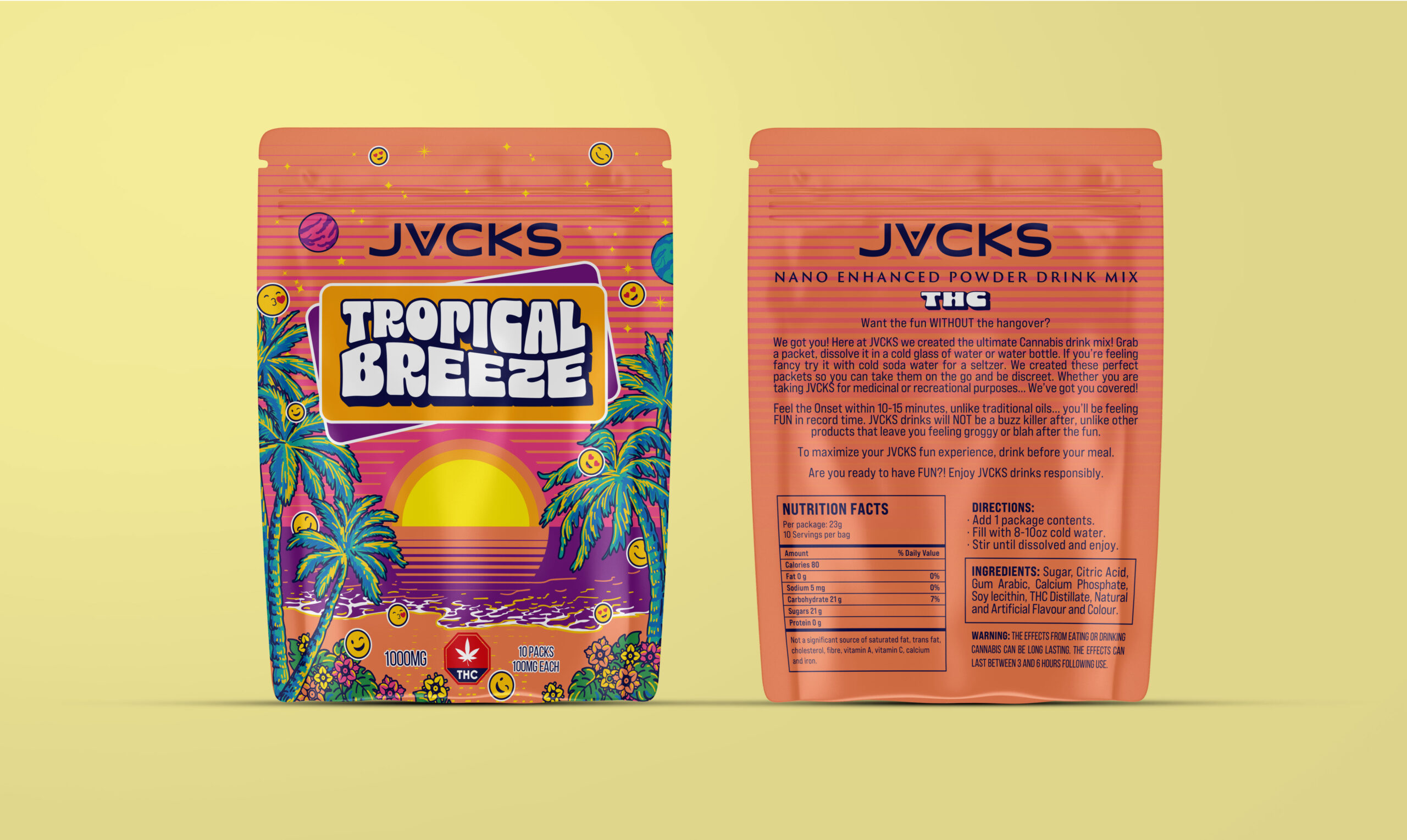 JACKS THC Powder Drink Mix - Tropical Breeze 100mg