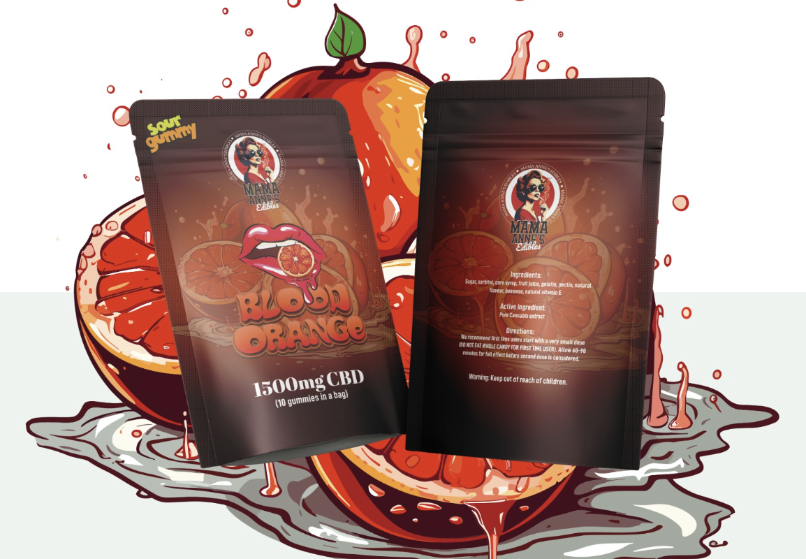 Mama Anne's Edibles 1500mg - Blood Orange Gummy (CBD)