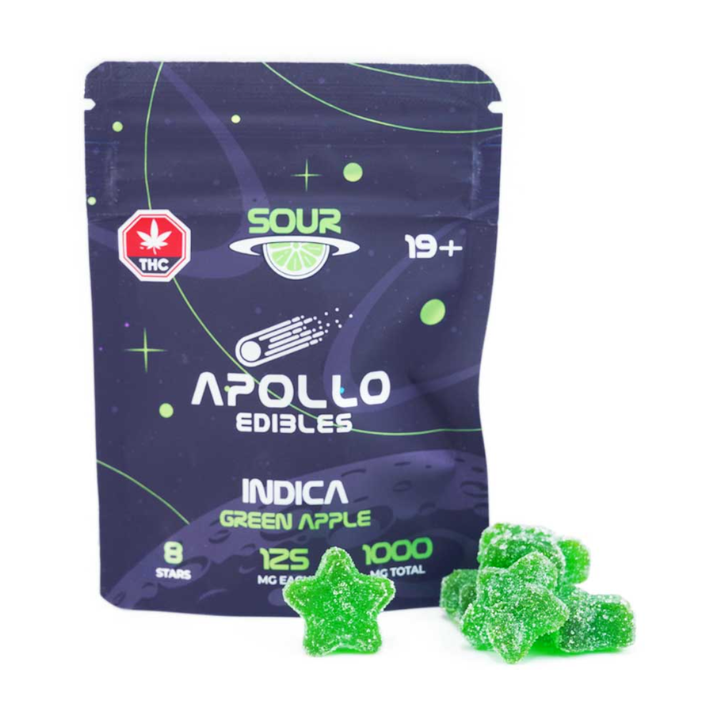 Apollo - Shooting Star Gummies (1000mg) - Sour Green Apple (Indica)