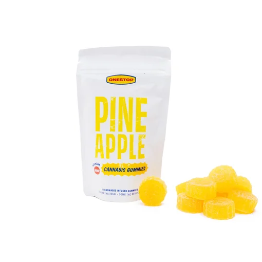One Stop THC Gummies 500mg - Sour Pineapple