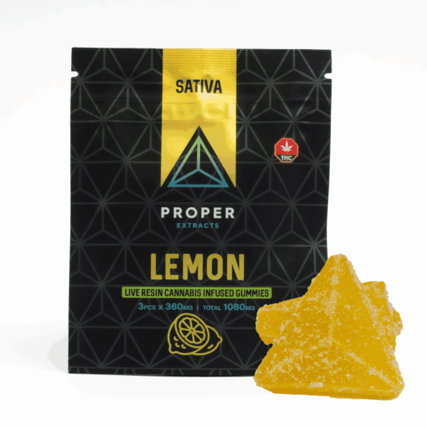 Proper Extracts - 1080mg THC Gummies - Lemon (Sativa)