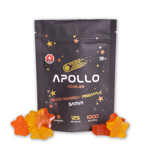 Apollo - Shooting Star Gummies (1000mg) - Peach Mango / Pineapple (Sativa)
