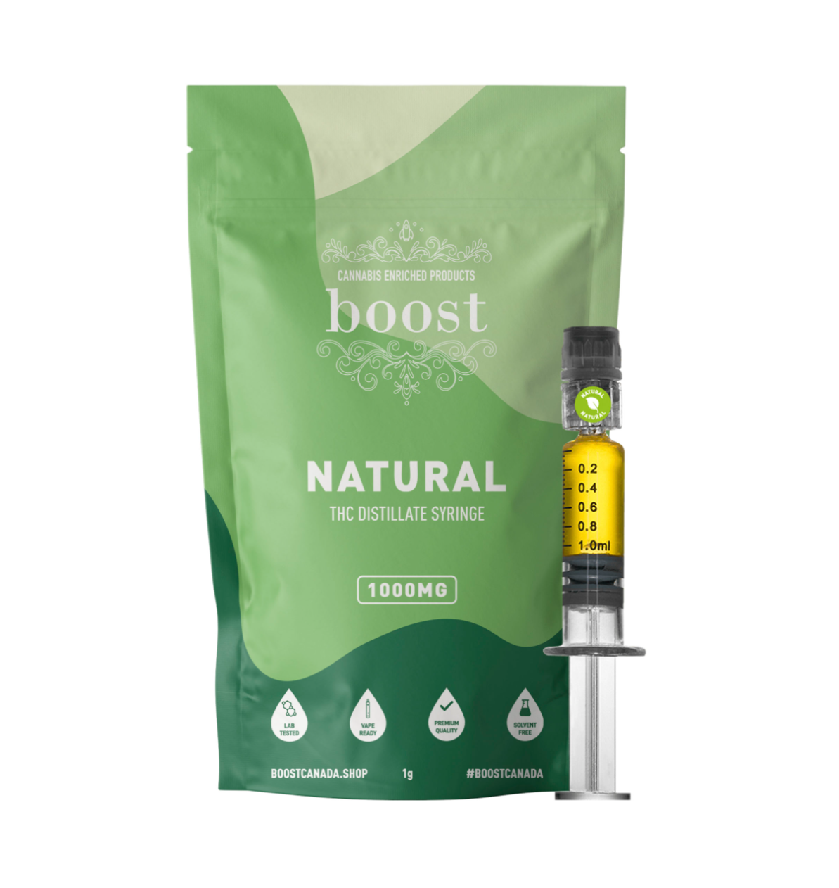 Boost THC Distillate Syringes - Natural
