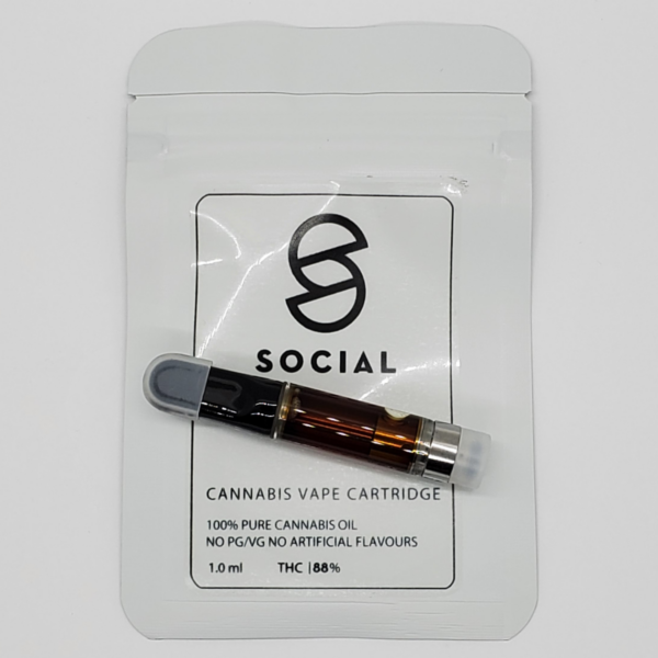 Social Distillate Vape Cart 1ml - Thin Mint Cookies (Hybrid)