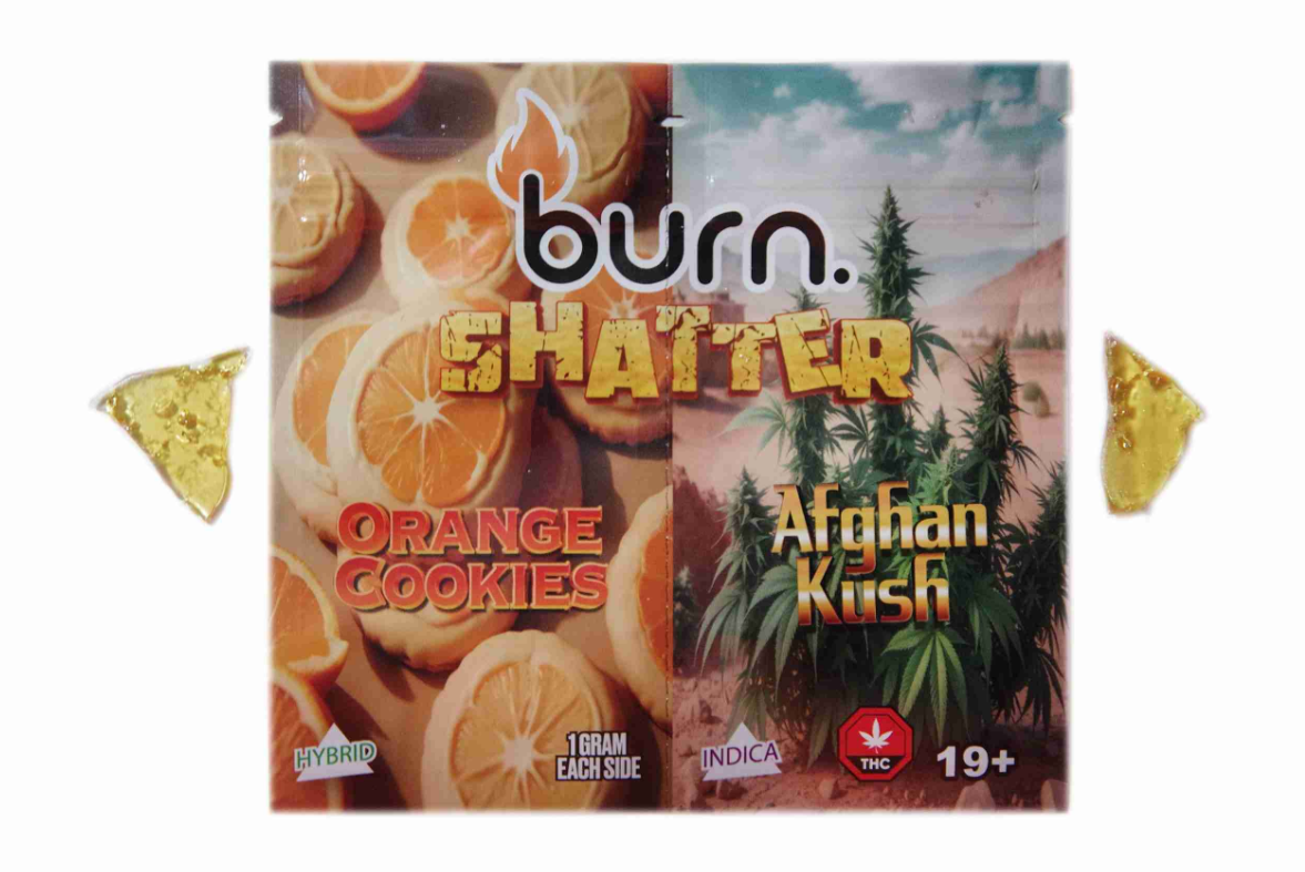 Burn Shatter 2 Grams - Orange Cookies + Afghan Kush